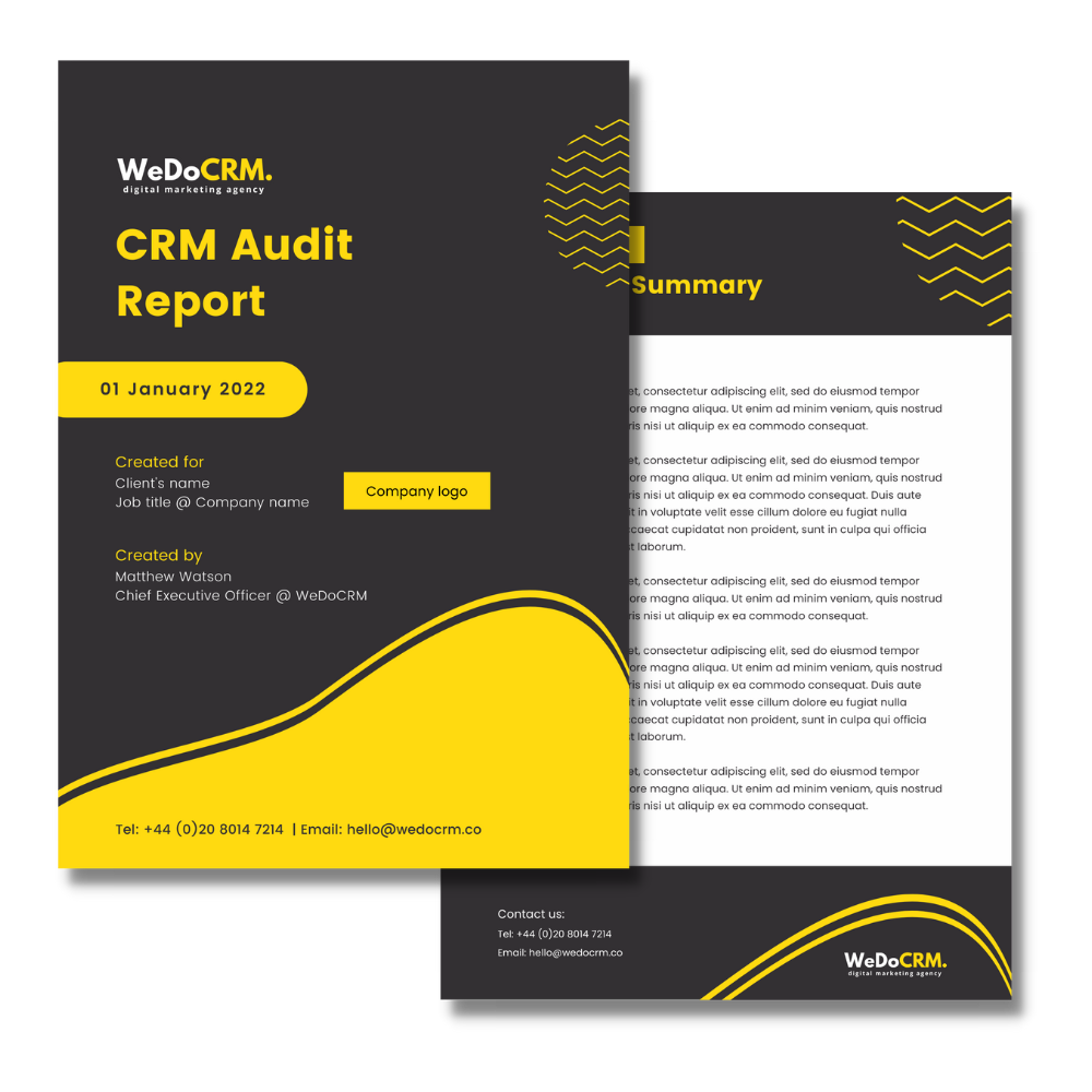 CRM audit report example