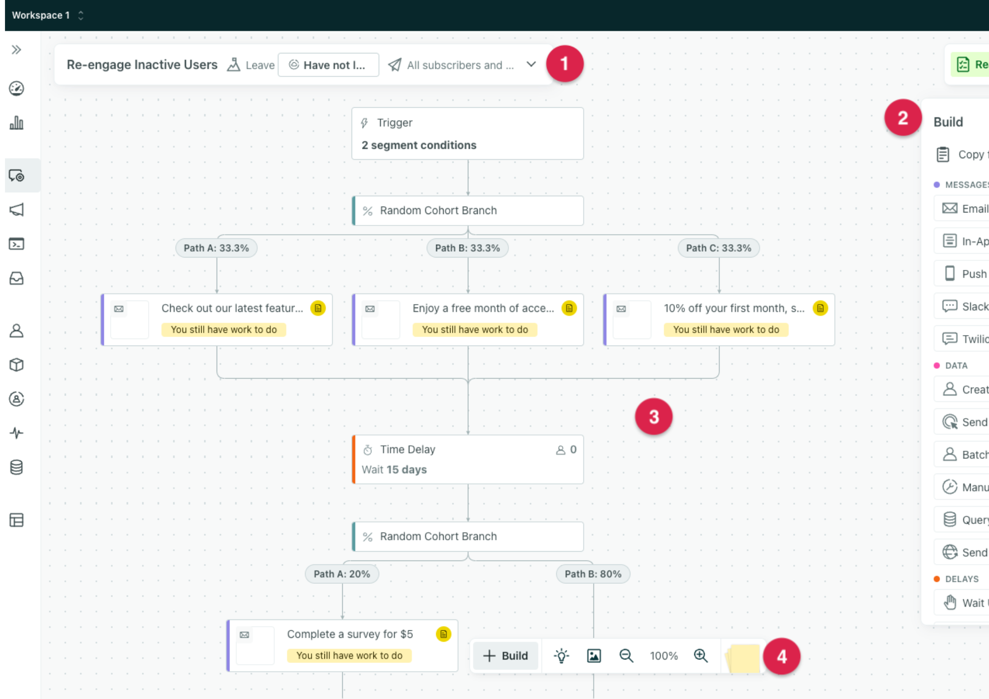 customer.io workspace